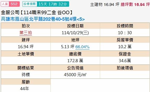 高雄鳳山法拍公寓-2